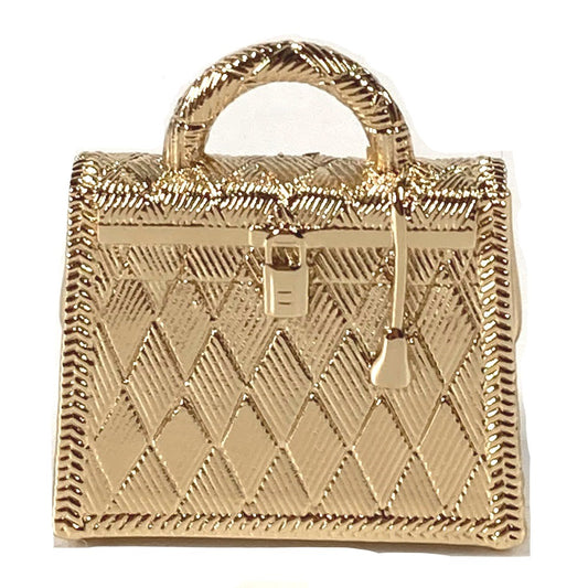 HERMES Curiosity Permabrass Pendant Necklace Charm, Gold, for Women