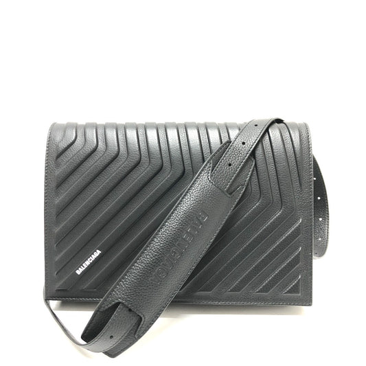 BALENCIAGA 679465 Car Flap カー フラップ 斜め掛けバッグ ショルダーバッグ レザー レディース ブラック
