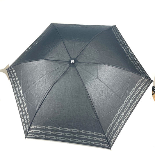 FENDI Umbrella Logo Folding Umbrella Nylon Men's Black