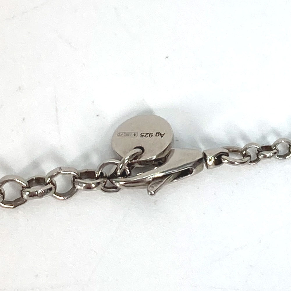 GUCCI Arabesque Interlocking G Pendant Chain Necklace in SV925 Silver for Women
