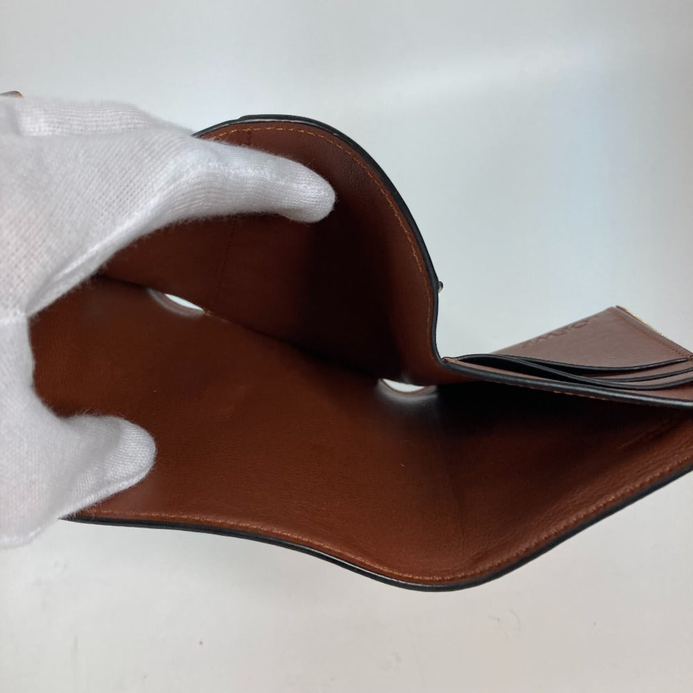 LOEWE コンパクトウォレット アナグラム スモール バーティカルウォレット 3つ折り財布 レザー レディース - brandshop-reference