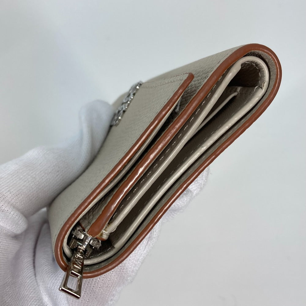 LOEWE C821S33X07 Anagram Vertical Wallet, Small, Compact, Tri-fold Leather Wallet, Women's, Light Ghost Beige