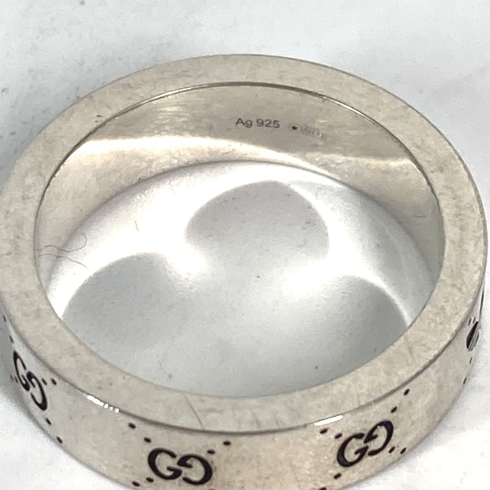GUCCI 702766 adidas Collaboration Engraving Wide Ring, Men's Silver, AG925