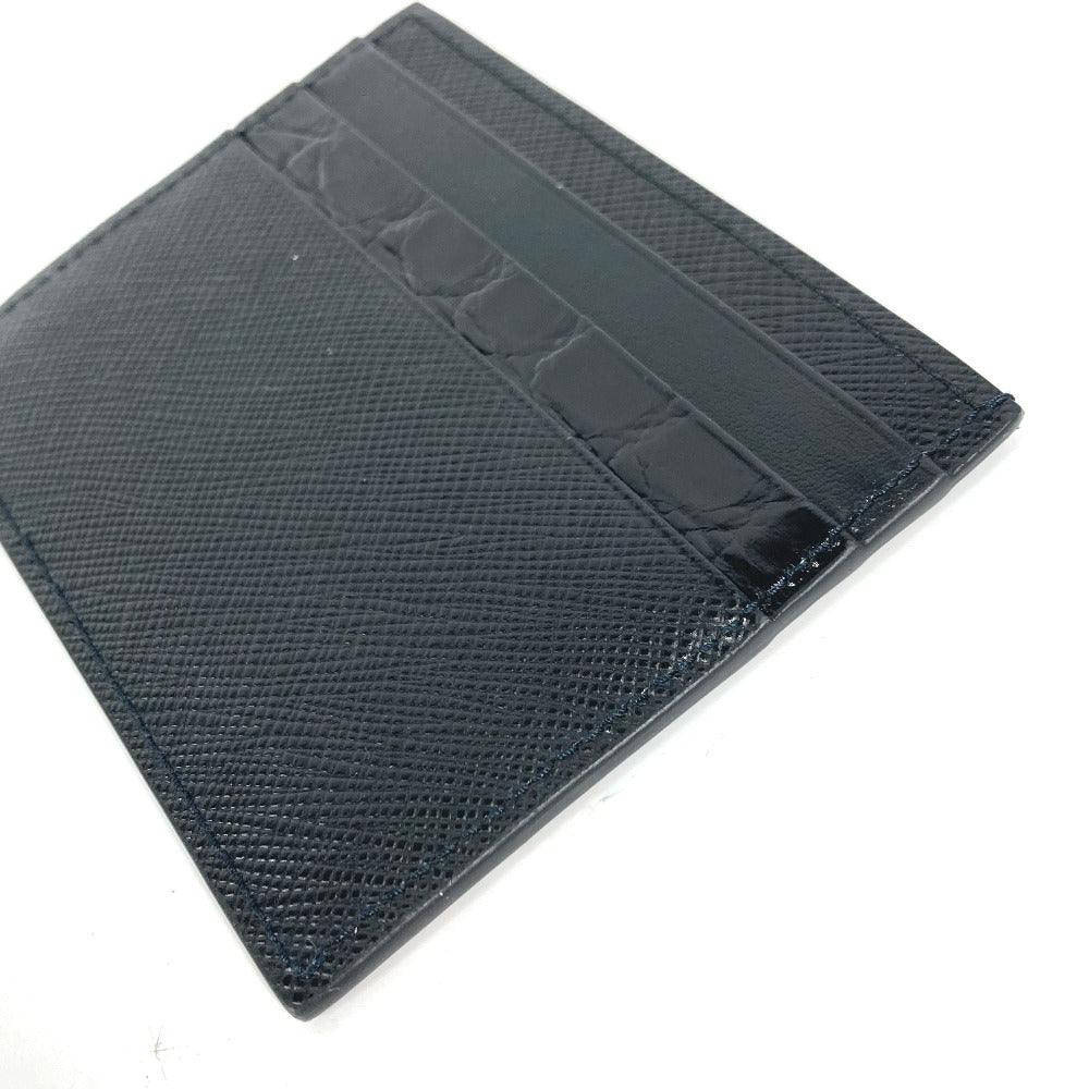 PRADA 2MC223 Logo Business Card Holder, Pass Case, Card Case, Saffiano Leather, Men's, Black