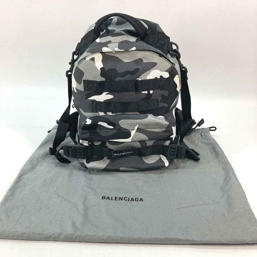 BALENCIAGA 6440312 カモフラ 迷彩 アーミー バックパック カバン ショルダーバッグ 2WAY リュックサック キャンバス メンズ - brandshop-reference