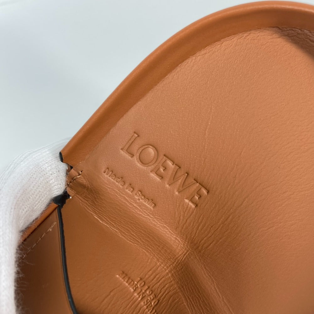 LOEWE wallet, Anagram logo, crossbody coin purse with strap, leather, brown, for women