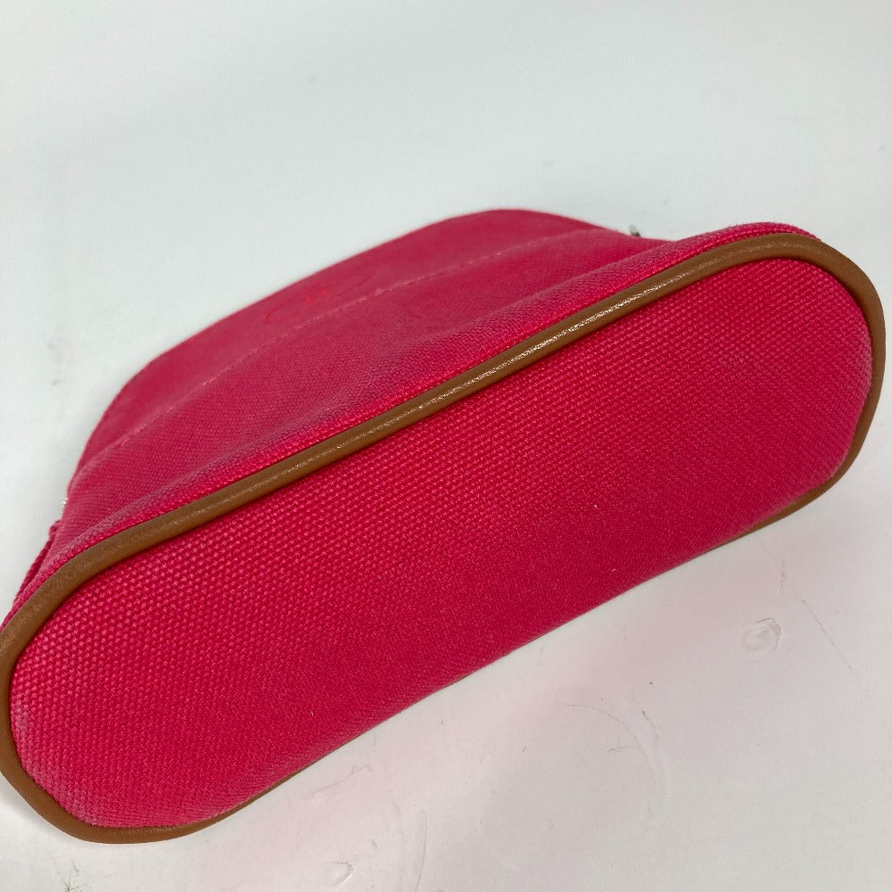 HERMES Bolide Mini Pouch 16, Makeup Pouch, Canvas, Women's, Hibiscus Pink
