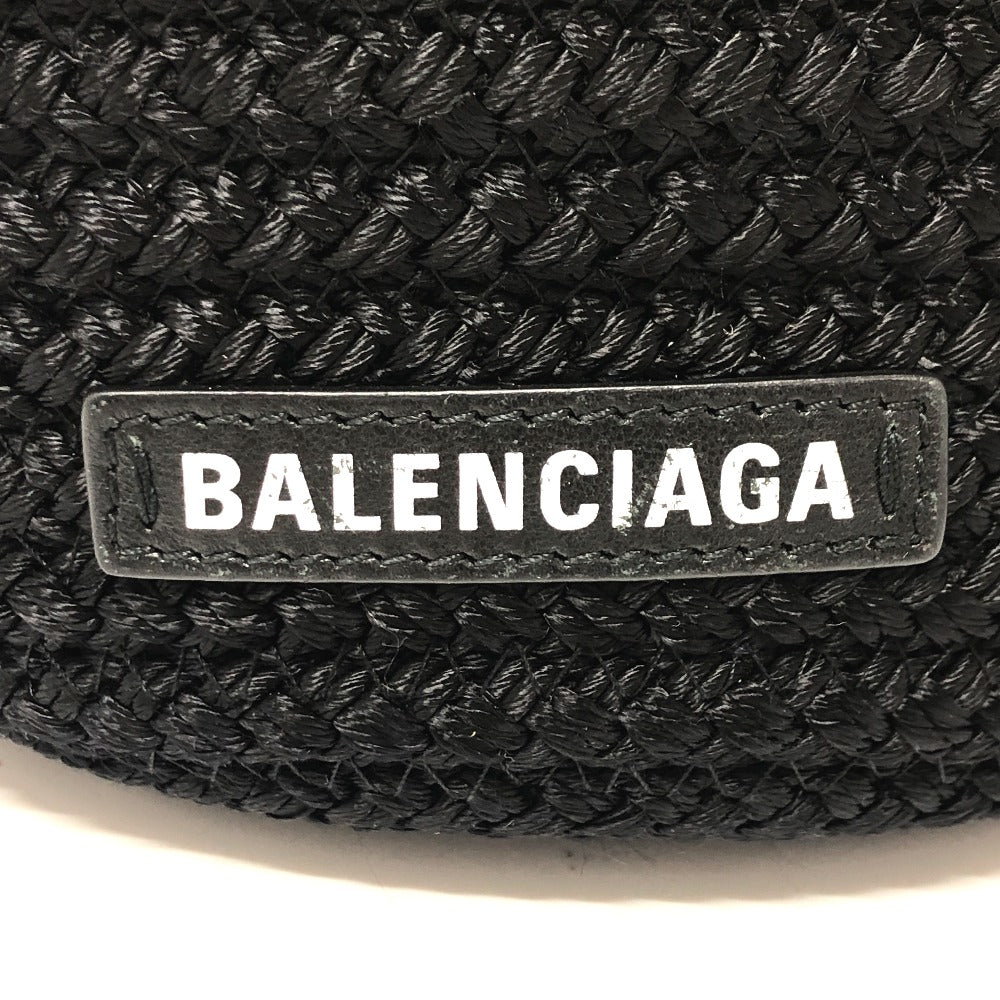 BALENCIAGA 695612 肩掛け 斜め掛け イビザ スモール バスケットバッグ 2WAYバッグ カバン ショルダーバッグ ナイロン レディース ブラック