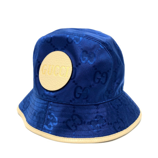 GUCCI 627115 日本限定 Off The Grid オフザグリッド バケットハット 帽子 フェドラハット ハット 帽子 ナイロン メンズ ブルー