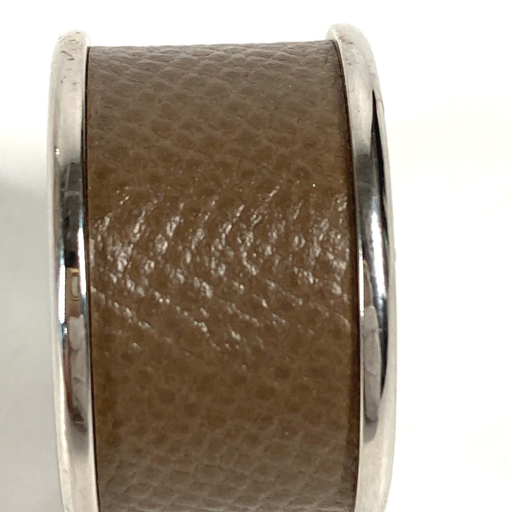 HERMES Olympe Women's Leather Ring in Etoupe Grey