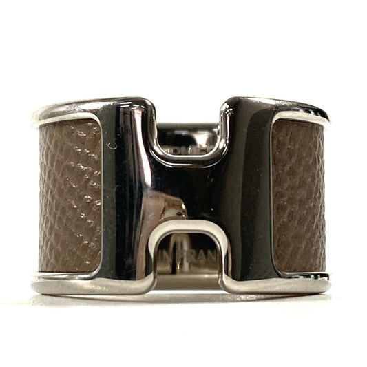 HERMES Olympe Women's Leather Ring in Etoupe Grey
