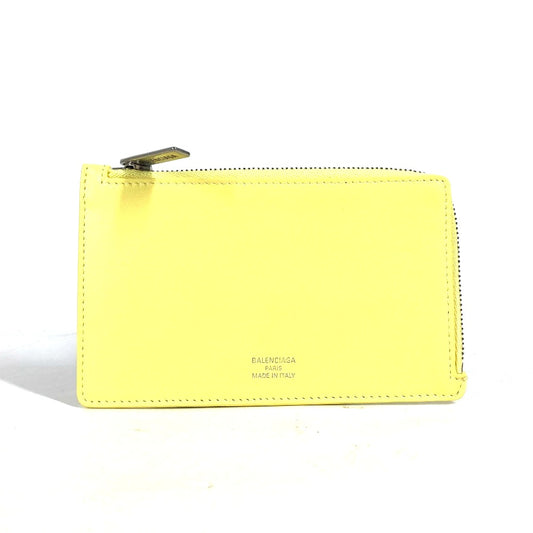 BALENCIAGA 736734 ロゴ ENVELOPE ロング コイン & カードホルダー コインケース 小銭入れ 財布 カードケース レザー レディース イエロー