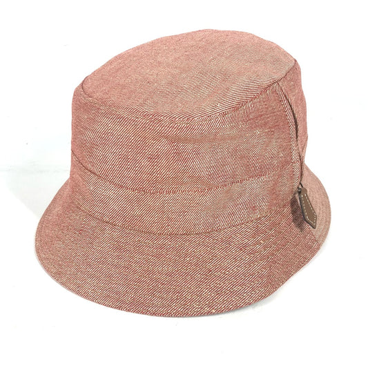 HERMES アパレル サイドジップ ファスナー バケットハット 帽子 ハット帽 ハット リネン レディース - brandshop-reference