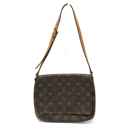 LOUIS VUITTON M51257 Monogram Musette Tango Short One-Shoulder Flap Shoulder Bag in Monogram Canvas, Brown