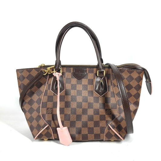 LOUIS VUITTON N41554 Damier Kaisa PM 2-Way Bag, Shoulder Bag, Crossbody Bag, Handbag, Damier Canvas, Women's, Rose Ballerine, Brown and Pink