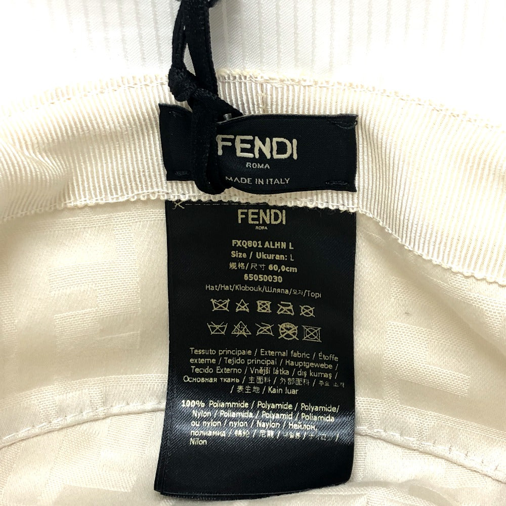 FENDI FXQ801 ズッカ ロゴ ストライプ バケットハット 帽子 キャップ アパレル小物 ハット ナイロン ユニセックス - brandshop-reference