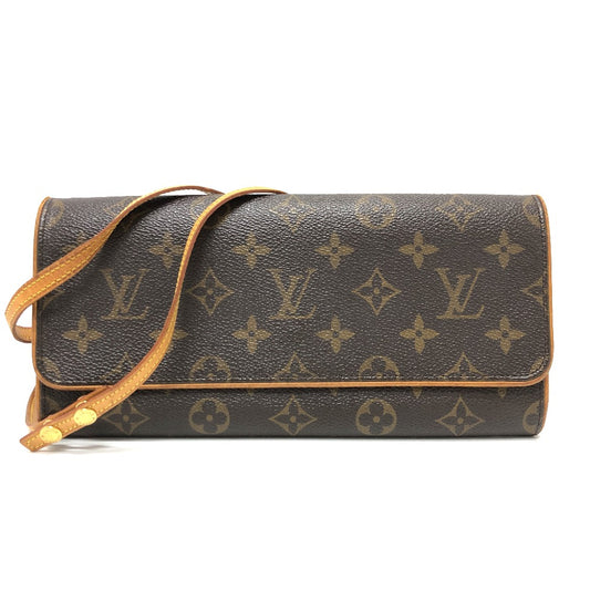 LOUIS VUITTON M51852 Monogram Pochette Twin GM Bag, Crossbody Bag, Shoulder Bag, Monogram Canvas, Women's, Brown