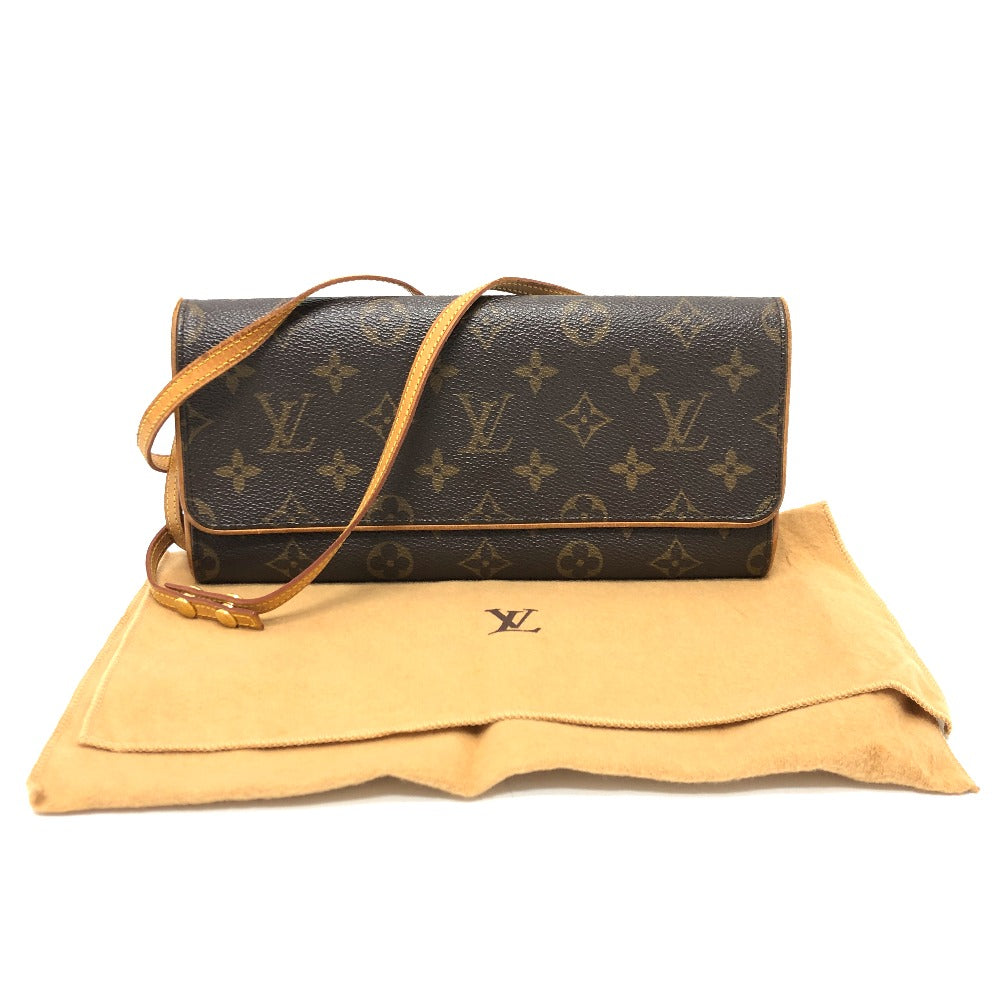 LOUIS VUITTON M51852 Monogram Pochette Twin GM Bag, Crossbody Bag, Shoulder Bag, Monogram Canvas, Women's, Brown