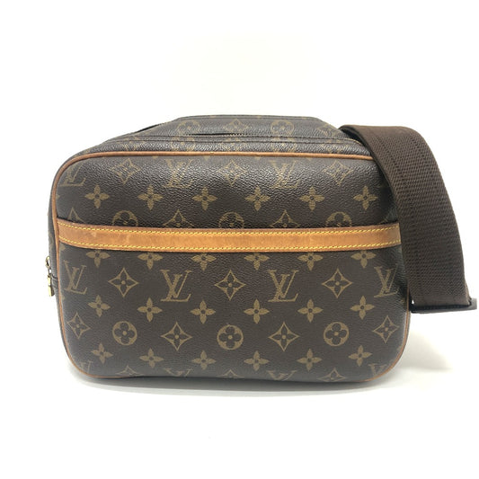 LOUIS VUITTON M45254 Monogram Reporter PM Double-Zip Crossbody/Shoulder Bag in Monogram Canvas, Brown