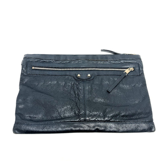 BALENCIAGA 273023 クラシッククリップL セカンドバッグ カバン バッグ クラッチバッグ レザー メンズ ブラック - brandshop-reference