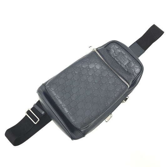 GUCCI 450970 グッチシマ ボディバッグ カバン クロスボディ 斜め掛け ショルダーバッグ レザー メンズ - brandshop-reference