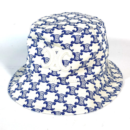 CELINE 2AUE5460U モノグラム トリオンフ ロゴ ハット帽 帽子 バケットハット ボブハット ハット コットン ユニセックス - brandshop-reference