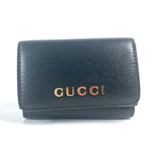 GUCCI 790100 ロゴ スクリプト ウォレット コンパクトウォレット ミニウォレット 3つ折り財布 レザー レディース - brandshop-reference
