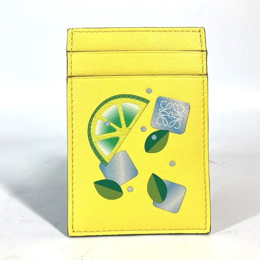 LOEWE 縦型 アナグラム ロゴ ストーン付き 名刺入れ パスケース カードケース レザー ユニセックス - brandshop-reference