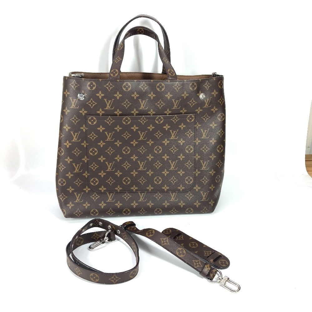 LOUIS VUITTON M50145 Monogram Cuir Tote EW, a 2-way shoulder bag in Taurillon leather, unisex, brown.