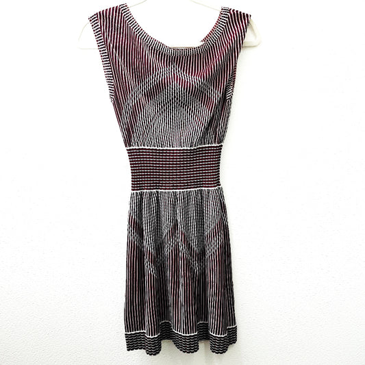 CHANEL P47925 ストライプ サマードレス ノースリーブ トップス アパレル ワンピース レーヨン レディース ブラック ブラック×レッド×ホワイト