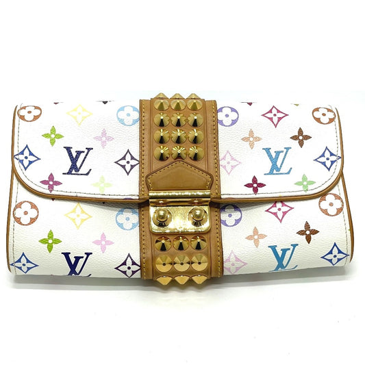 LOUIS VUITTON M45639 Monogram Multicolore Pochette Courtney Clutch Bag/Second Handbag in Monogram Multicolore Canvas, Women's, Brown/Multicolore