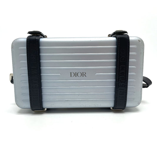 Dior 2DRCA295YWT リモワコラボ ウォレット パーソナルクラッチバッグ カバン 2WAY 財布 トラベルケース アルミニウム メンズ ブルー