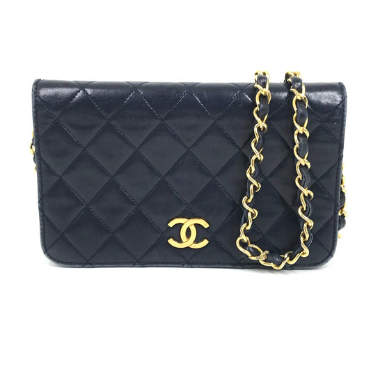 CHANEL CC ココマーク マトラッセ/肩掛け カバン チェーンショルダー ショルダーバッグ ラムスキン レディース ネイビー