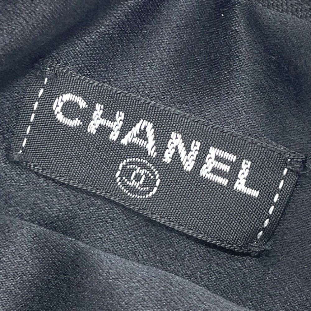 CHANEL CC Coco Mark Eye Mask & Pouch Set, Silk, Unisex, Black