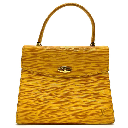LOUIS VUITTON M52379 Epi Malesherbes Square Handbag in Epi Leather, Tassili Yellow