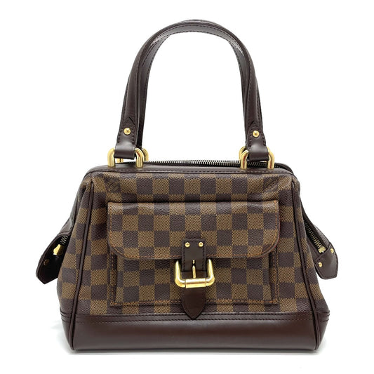 LOUIS VUITTON N51201 Damier Knightsbridge Top Handle Handbag in Damier Canvas and Brown Ebene
