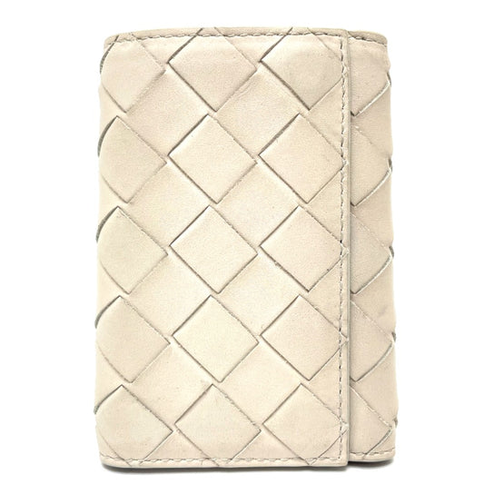BOTTEGA VENETA 630336 Intrecciato Key Ring 6-Ring Key Case, Leather, Unisex, Off-White