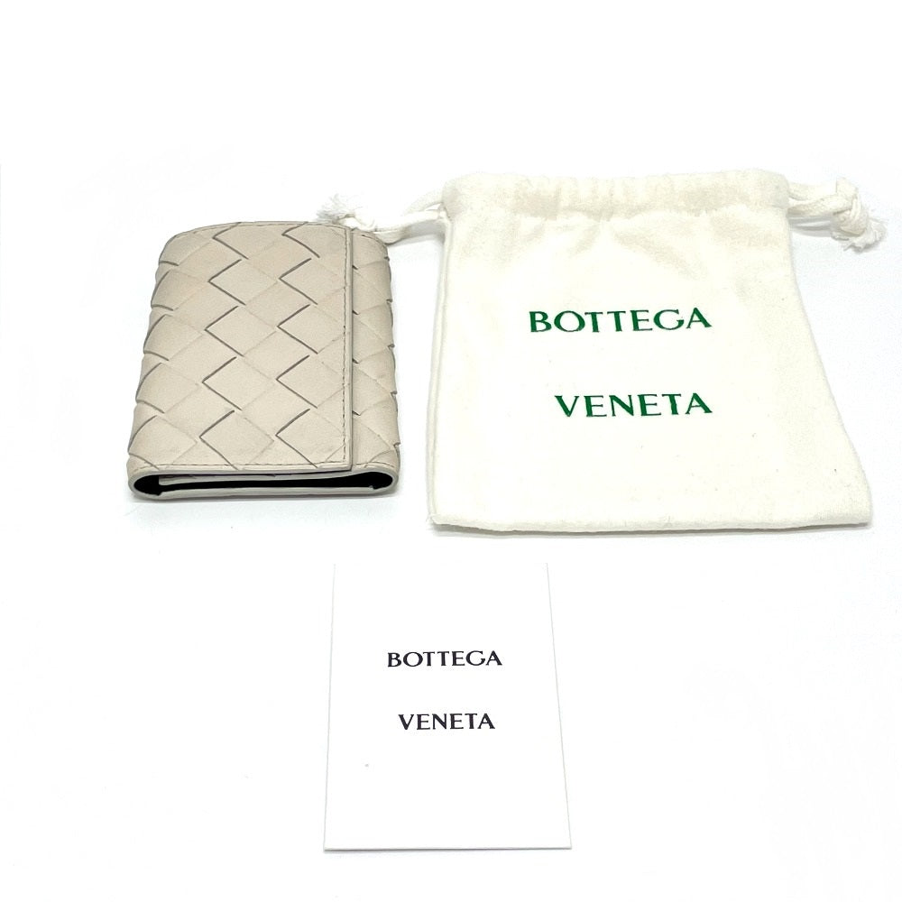 BOTTEGA VENETA 630336 イントレチャート キーリング 6連 キーケース キーケース レザー ユニセックス オフホワイト