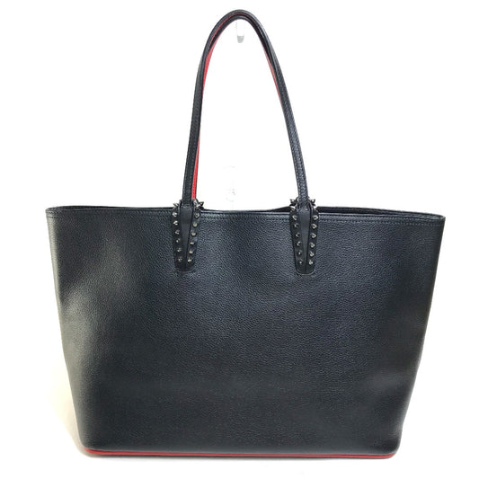 Christian Louboutin 1175113 Large Kabata Shoulder Bag/Tote Bag in Leather, Unisex, Black/Red