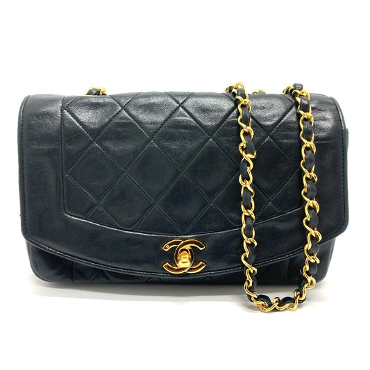 CHANEL CC Coco Mark Diana 22 Single Chain Shoulder Bag in Lambskin, Black