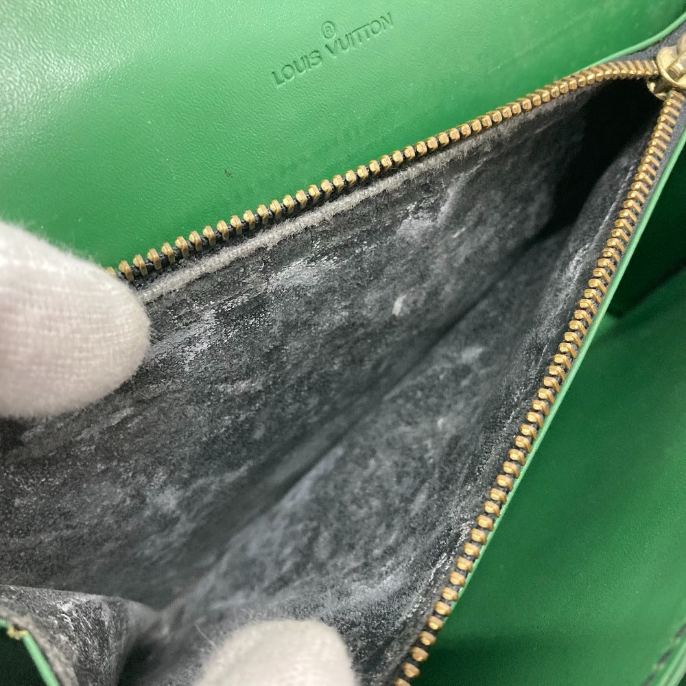 LOUIS VUITTON M52414 Epi Free Run Shoulder Bag, Epi Leather, Women's, Noir, Black x Green