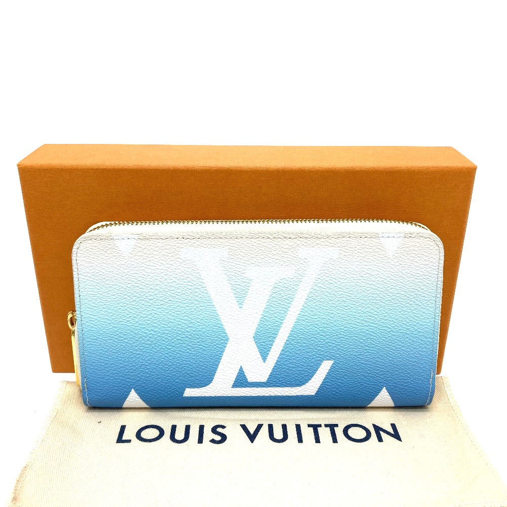 LOUIS VUITTON M80360 Monogram Giant By the Pool Zippy Wallet Long Wallet in Monogram Canvas, Women's, Blue