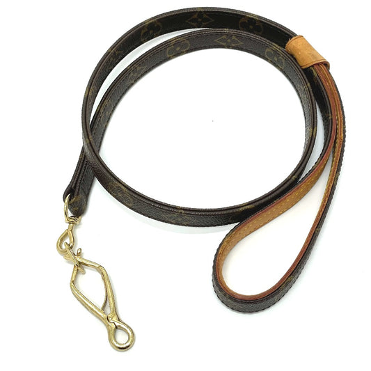 LOUIS VUITTON M58056 Monogram Lex Baxter MM Pet Walking Lead in Monogram Canvas, Unisex, Brown