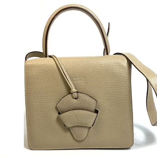 LOEWE バルセロナ カバン 2WAY ショルダーバッグ ハンドバッグ レザー レディース ベージュ