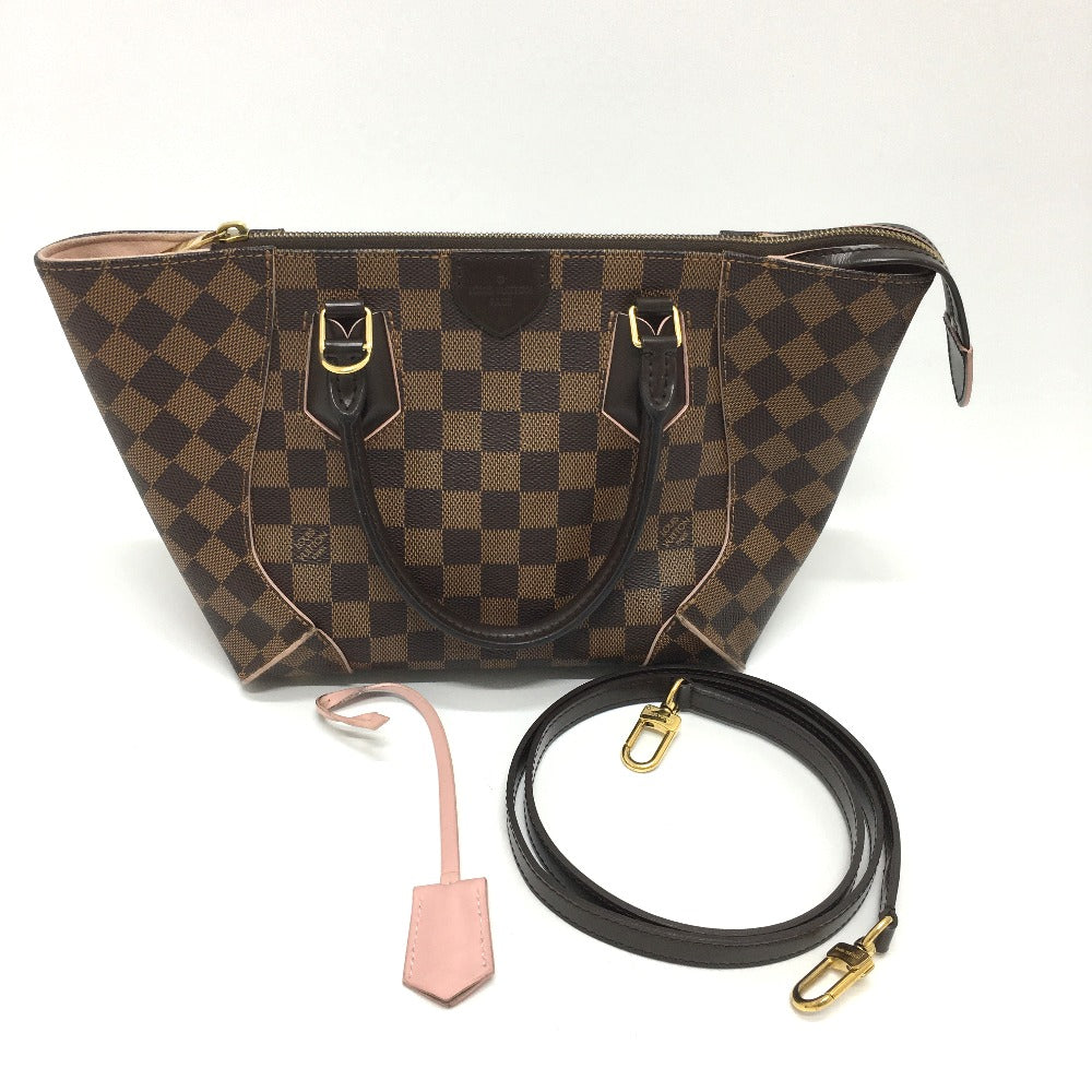 LOUIS VUITTON N41554 ダミエ カイサトートPM カバン 2WAY/斜め掛け トートバッグ ダミエキャンバス レディース ローズバレリーヌ ブラウン - brandshop-reference