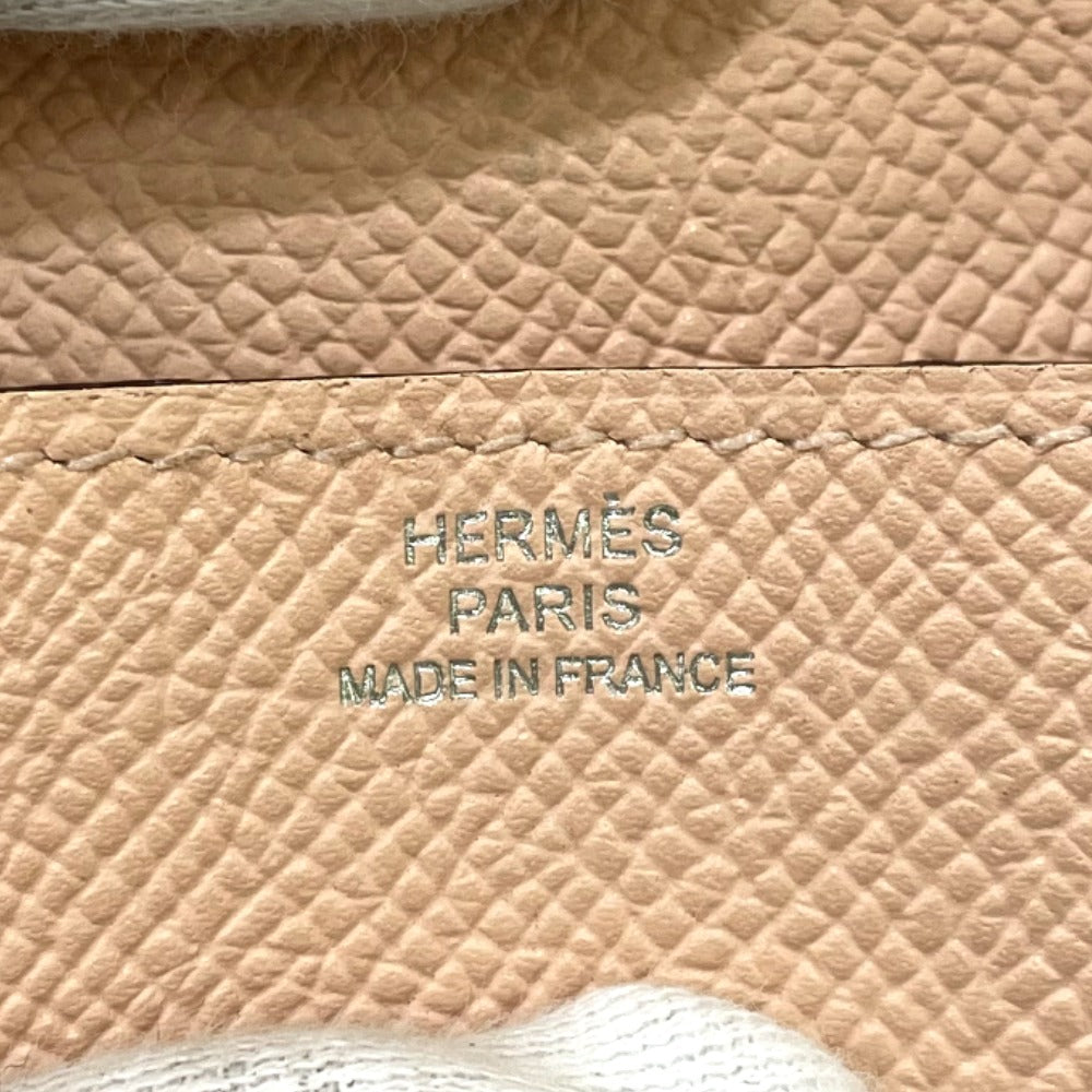 HERMES Levain Quatre Coin Purse, Epson, Women's, Rose Eglantine, Pink