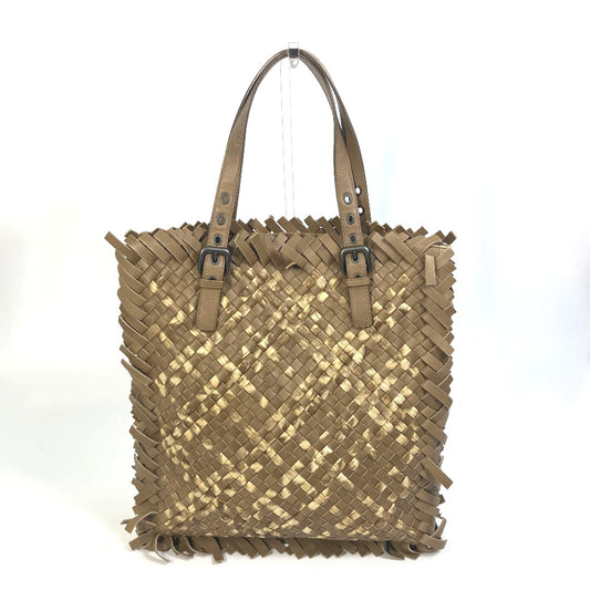 BOTTEGA VENETA 239898 Intrecciato Leather Tote Bag, Men's, Beige