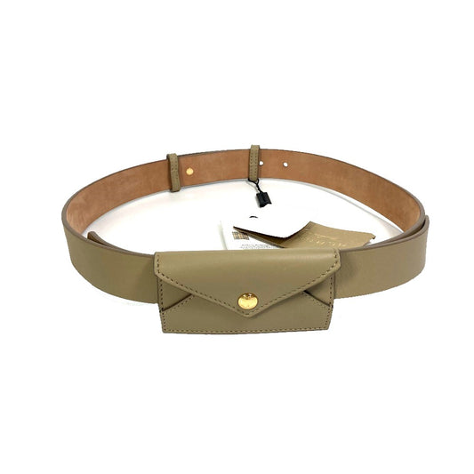 BURBERRY 8012136 ENVELOPE Pants Belt, Leather, Women's, Latte Beige