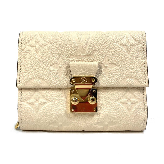 LOUIS VUITTON M81071 Monogram Empreinte Wallet, Portefeuille Metis Trifold Wallet, Monogram Empreinte Leather, Women's, Creme