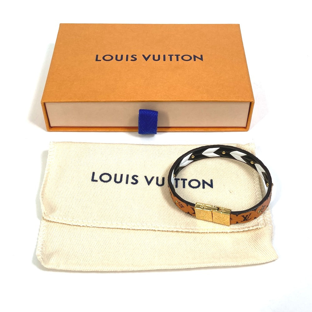 LOUIS VUITTON M6774F Monogram Canvas Bracelet, LV Crafty Reversible Accessory, Brown, Women's
